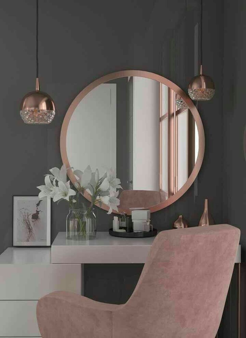 Настенное зеркало в спальне. Зеркало Стокгольм икеа. Круглое зеркало в спальне. Круглое зеркало в интерьере спальни. Круглое зеркало в интерьере.