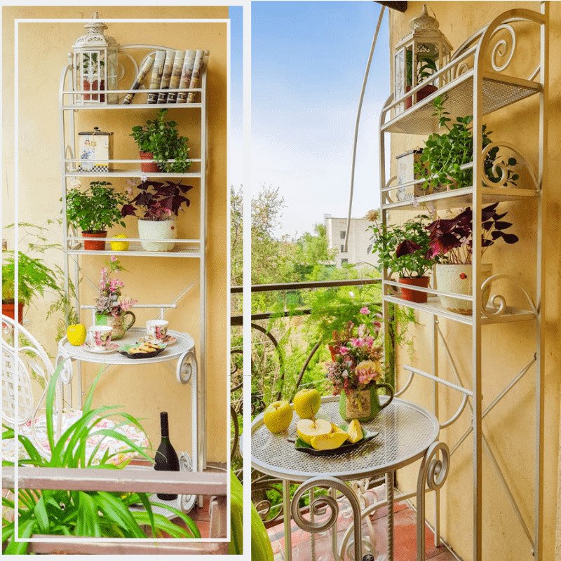 Стеллаж металлический на балкон. Стеллаж для цветов на балкон. Полки на балконе. Этажерка на балкон. Стеллаж для растений на балконе.