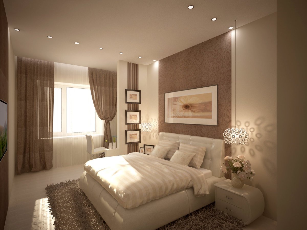 Бежевый цвет в интерьере спальни 2023, 40 красивых интерьеров с фото
