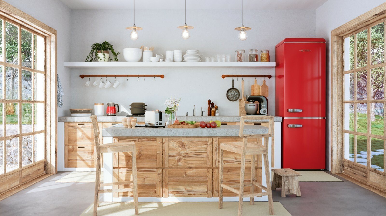 Холодильник Euna Retro Mini Fridge