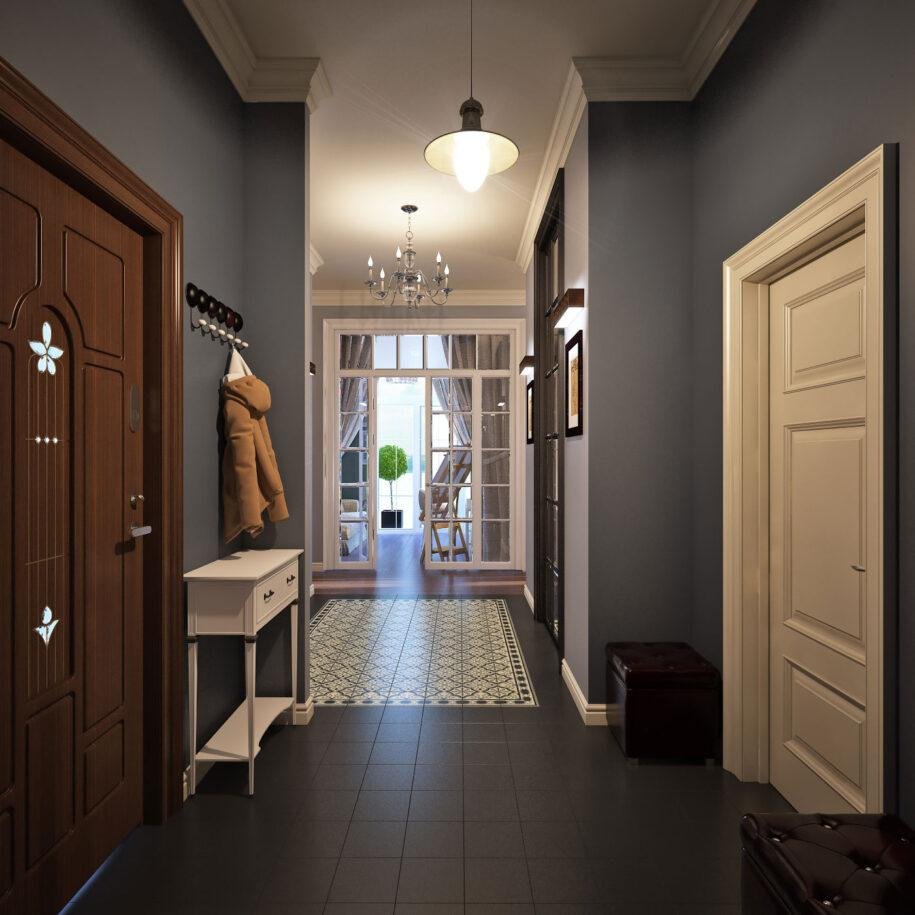 Дизайн узких и длинных коридоров в квартире