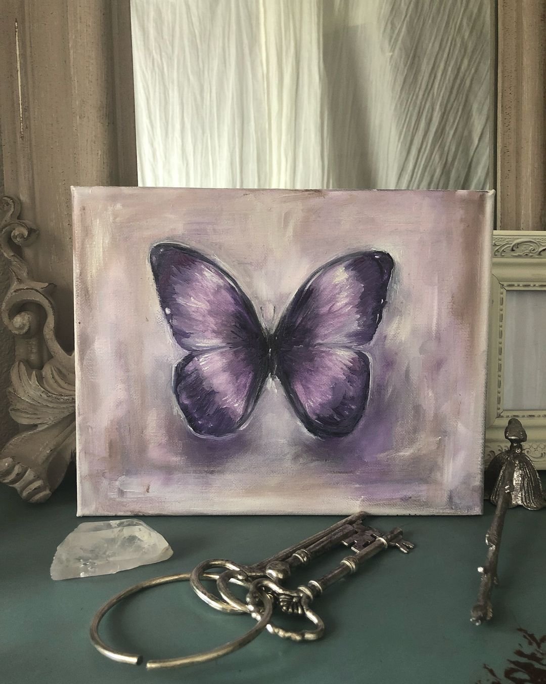 Butterflies Painting Purple
