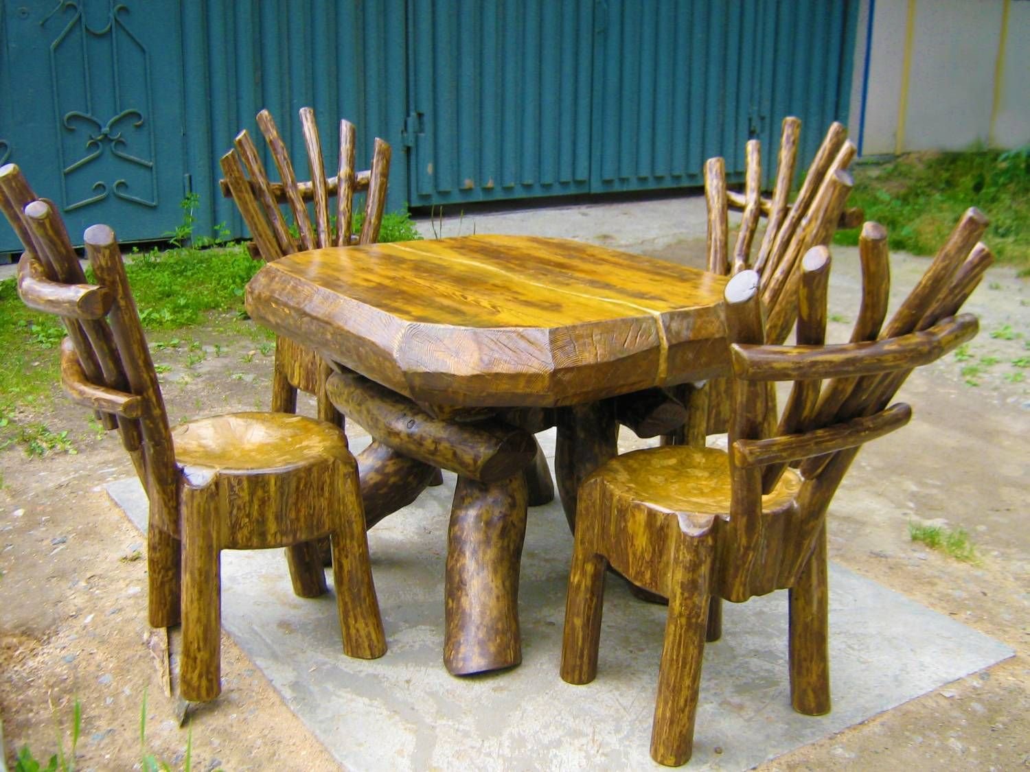 Оригинальная Садовая мебель из дерева