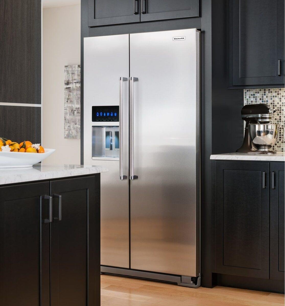 Холодильник сайд бай сайд в интерьере кухни реальные (70 фото)