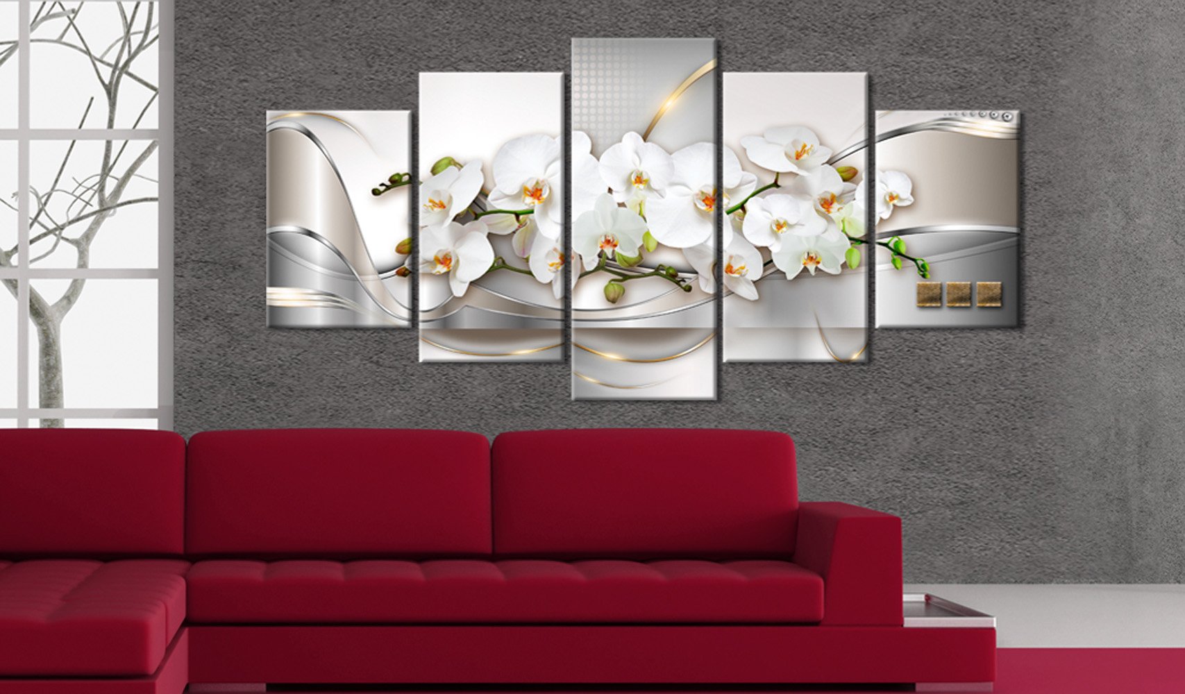 Купить картину в интернете. Модульная картина Орхидея. Модульные картины в гостиную. Картины с орхидеями в интерьере. Модульная картина Орхидея в интерьере.