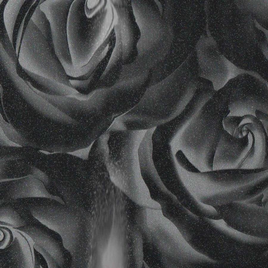 Плитка розы черно белая