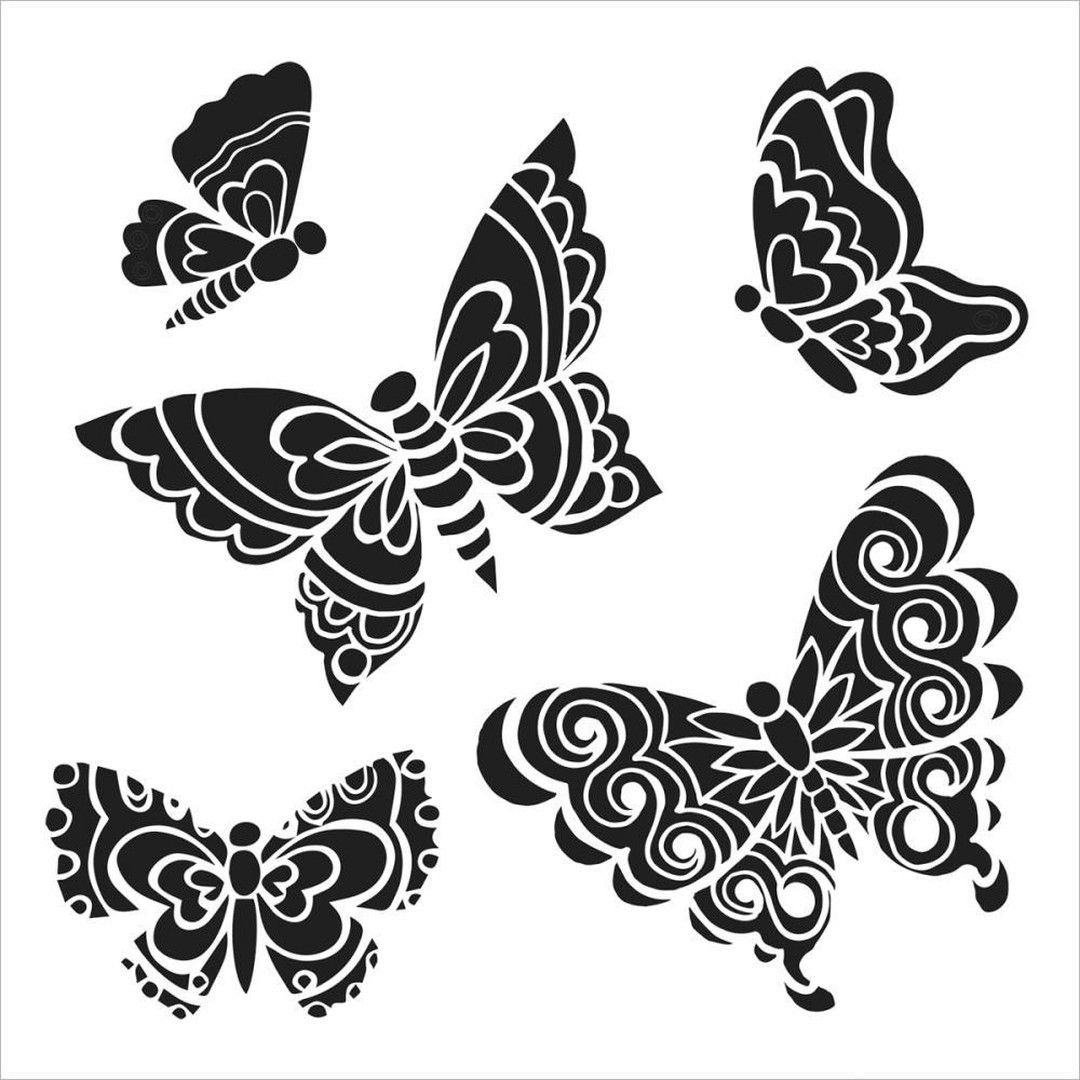 Трафарет бабочки для краски