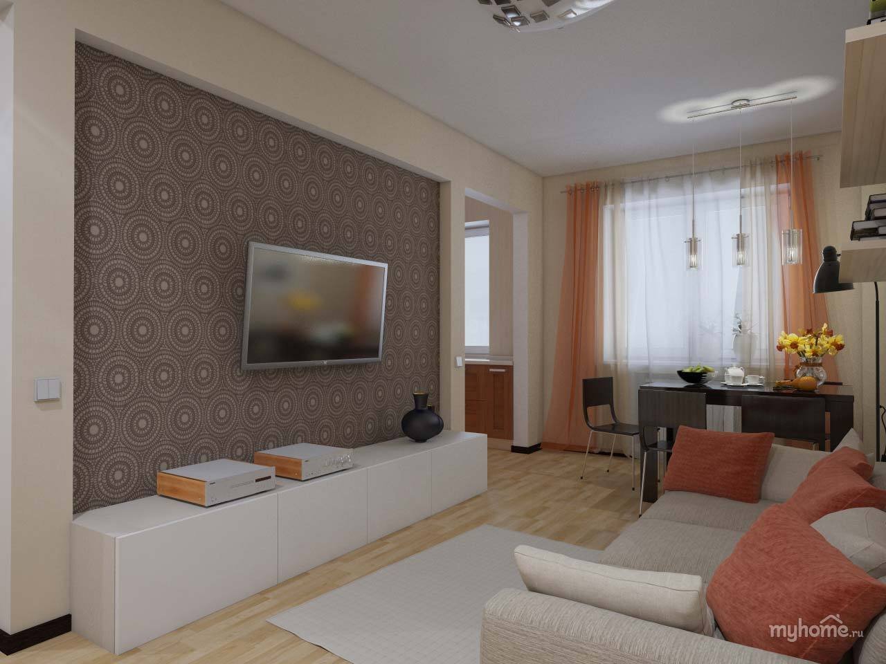 Дизайн двухкомнатной квартиры комнаты смежные