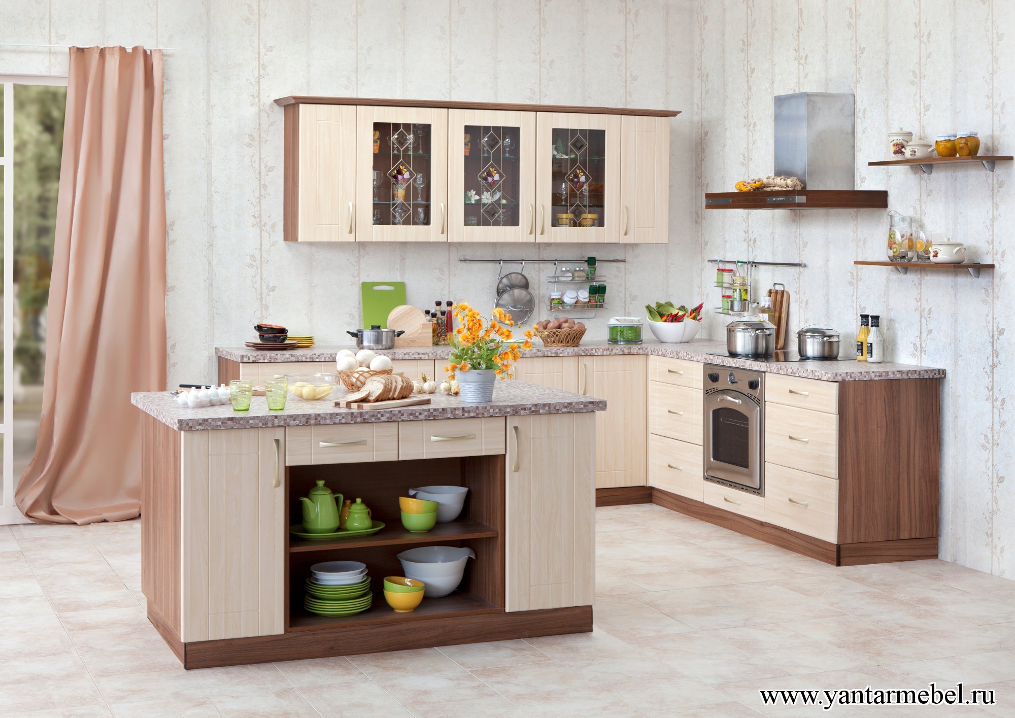 Кухня 116. Кухни фабрики янтарь. Кухня цвет дуб. Кухня орехового цвета. Кухни цвета орех.