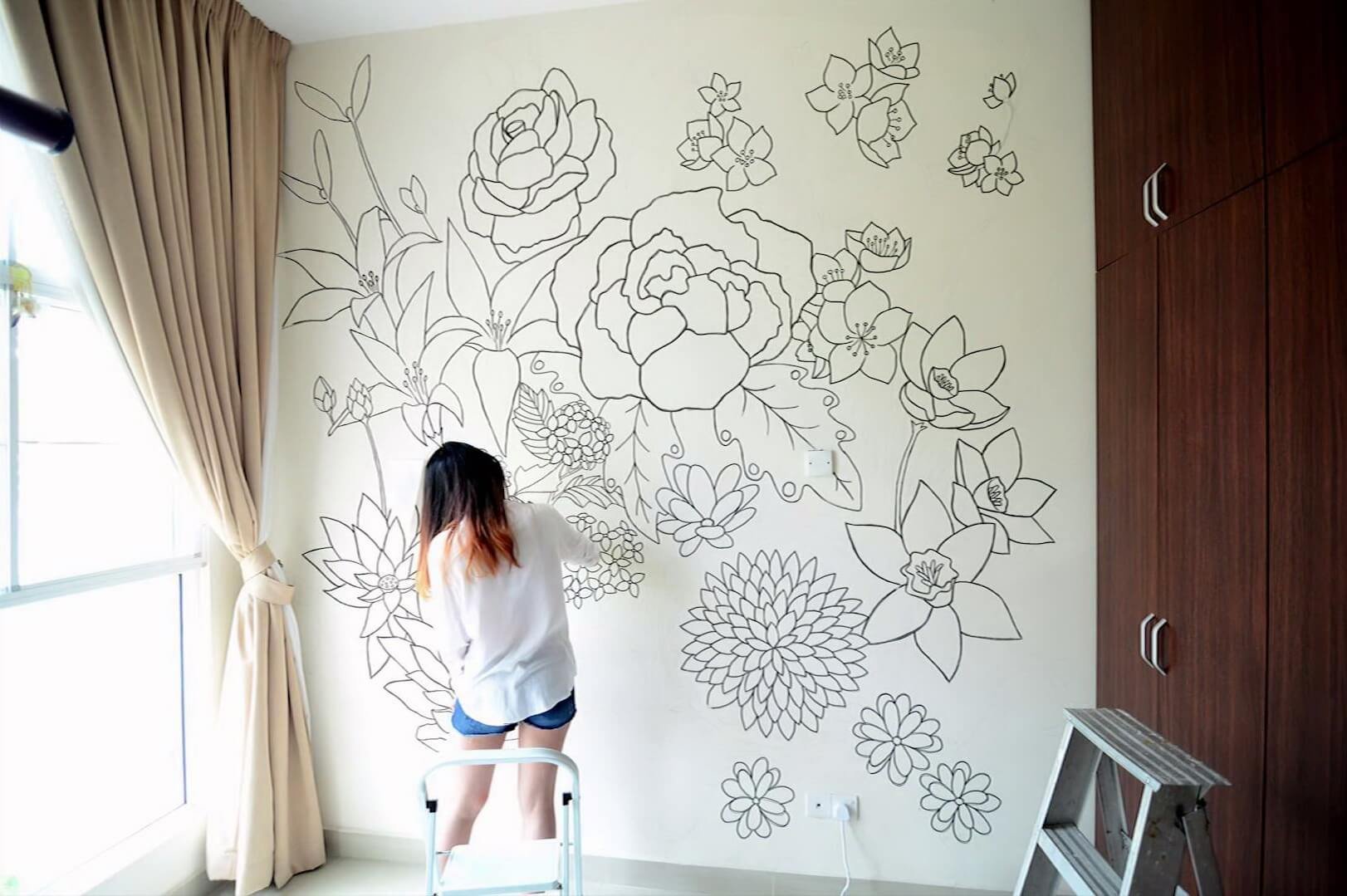 Красиво разрисовать стену