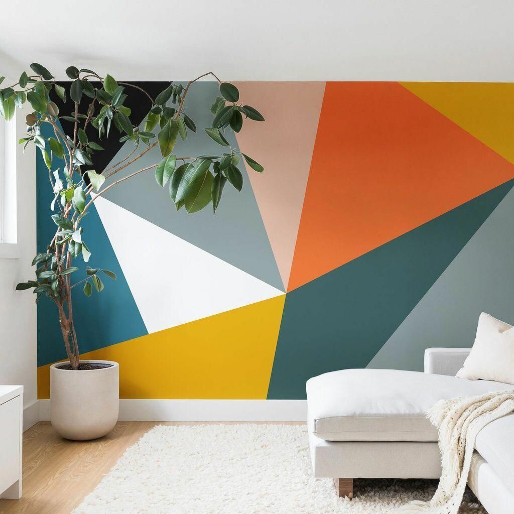 Разный цвет стен в одной комнате (68 фото)