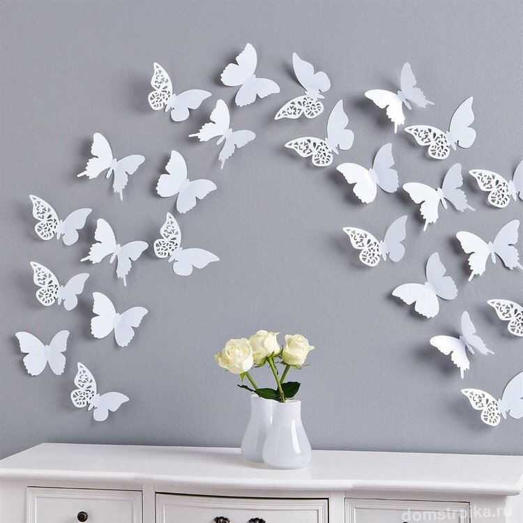 Как сделать картину с бабочками из бумаги