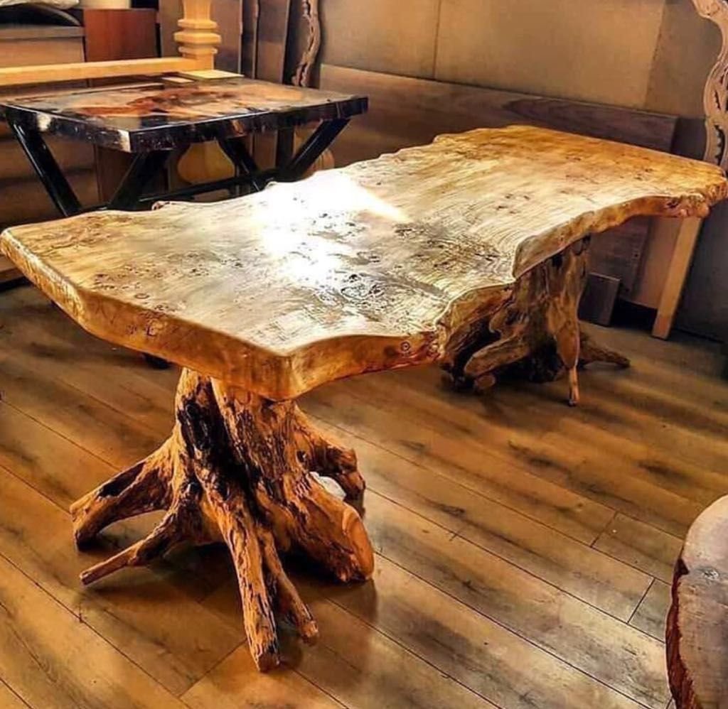 Красивые деревянные столы - 71 фото