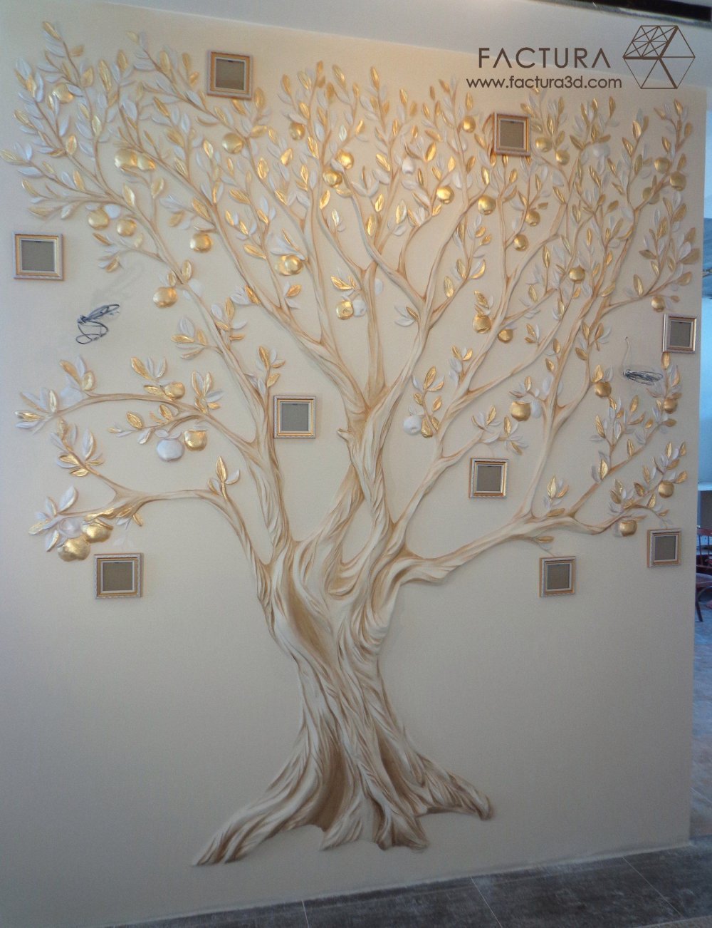Дерево на стене в интерьере штукатурка (46 фото)