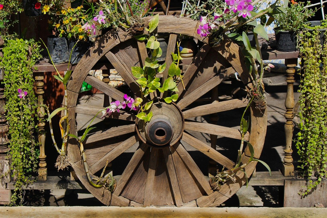 Колесо деревянное D см для конных телег и декора, колеса из дерева в наличии!