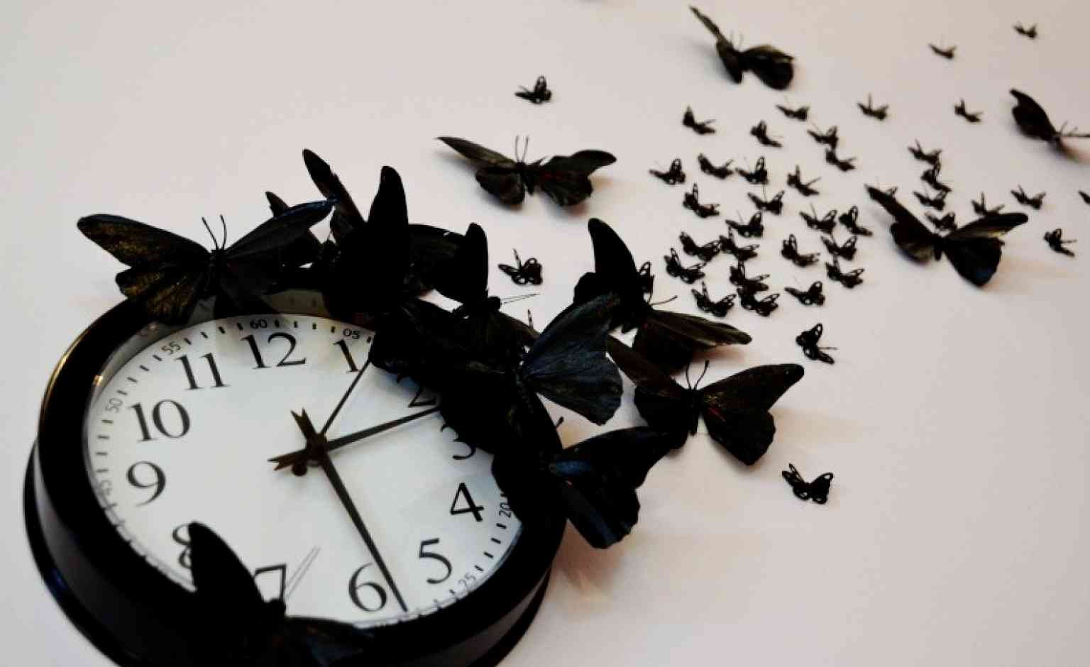 Часы с бабочками на стену