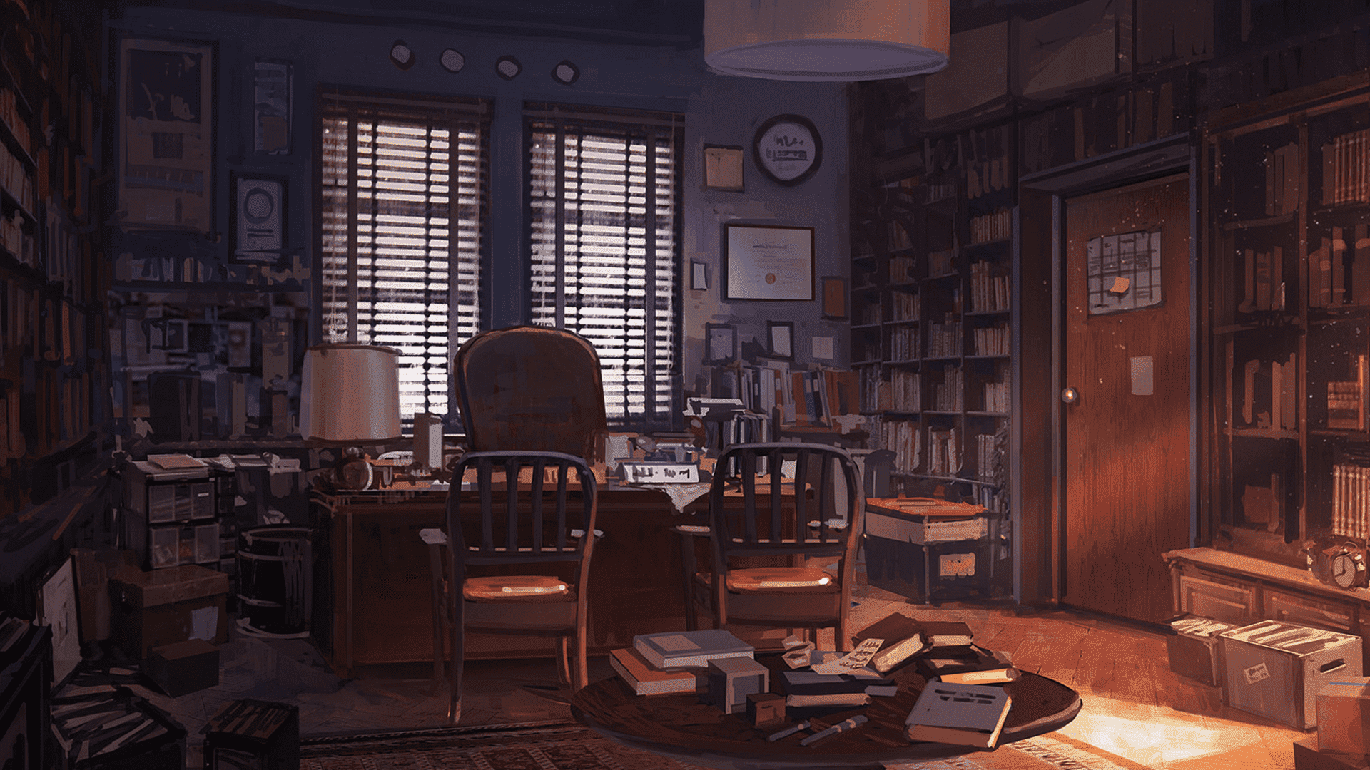 Detective room 3d. Кабинет детектива арт. Комната детектива. Кабинет сыщика. Комната в детективное стиле.