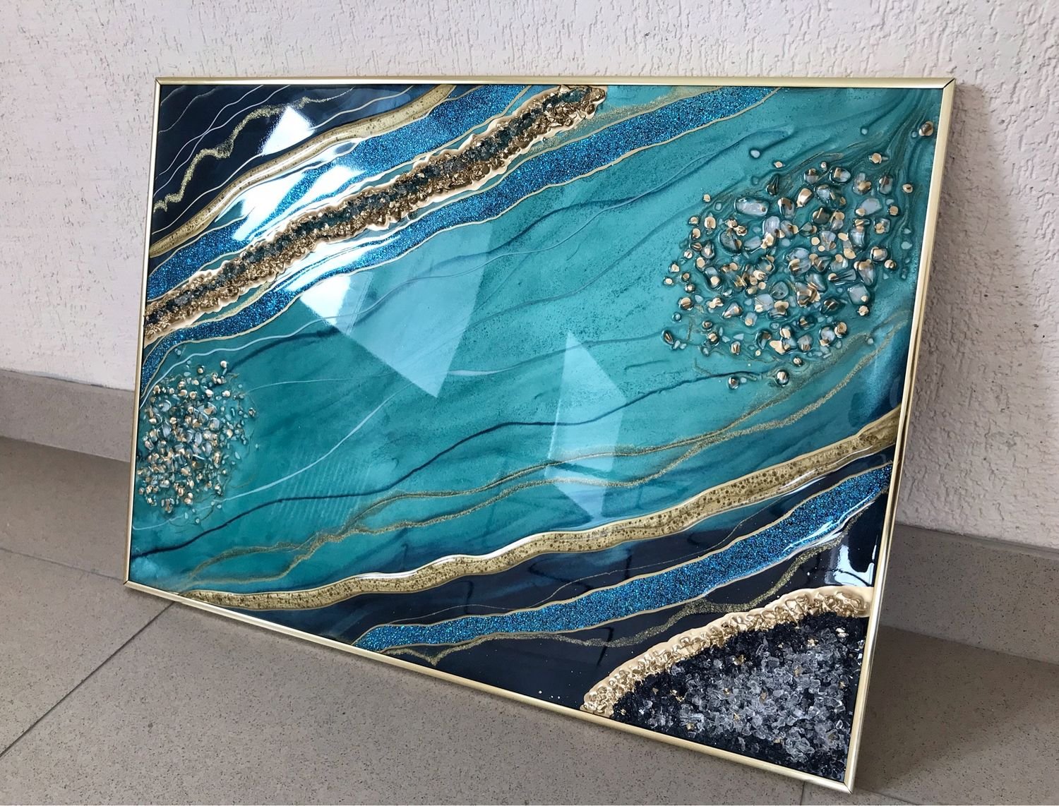 Resin Art Geode изумруд