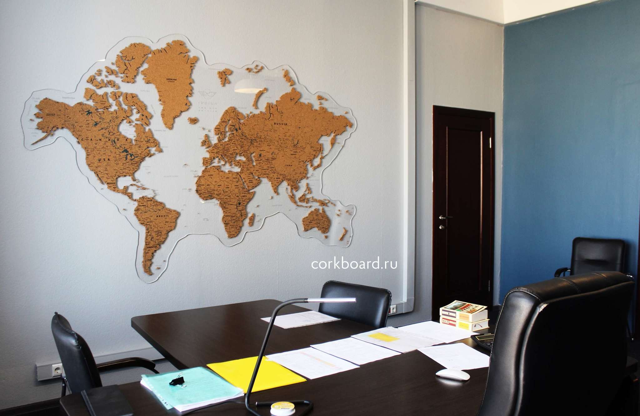Карта в офис на стену