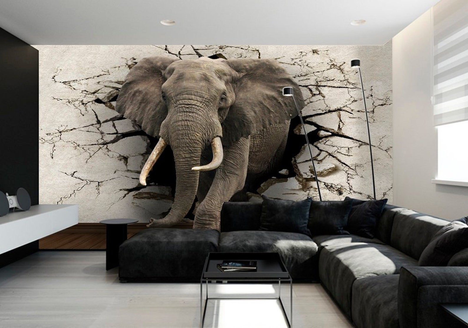 Фреска на стену слон