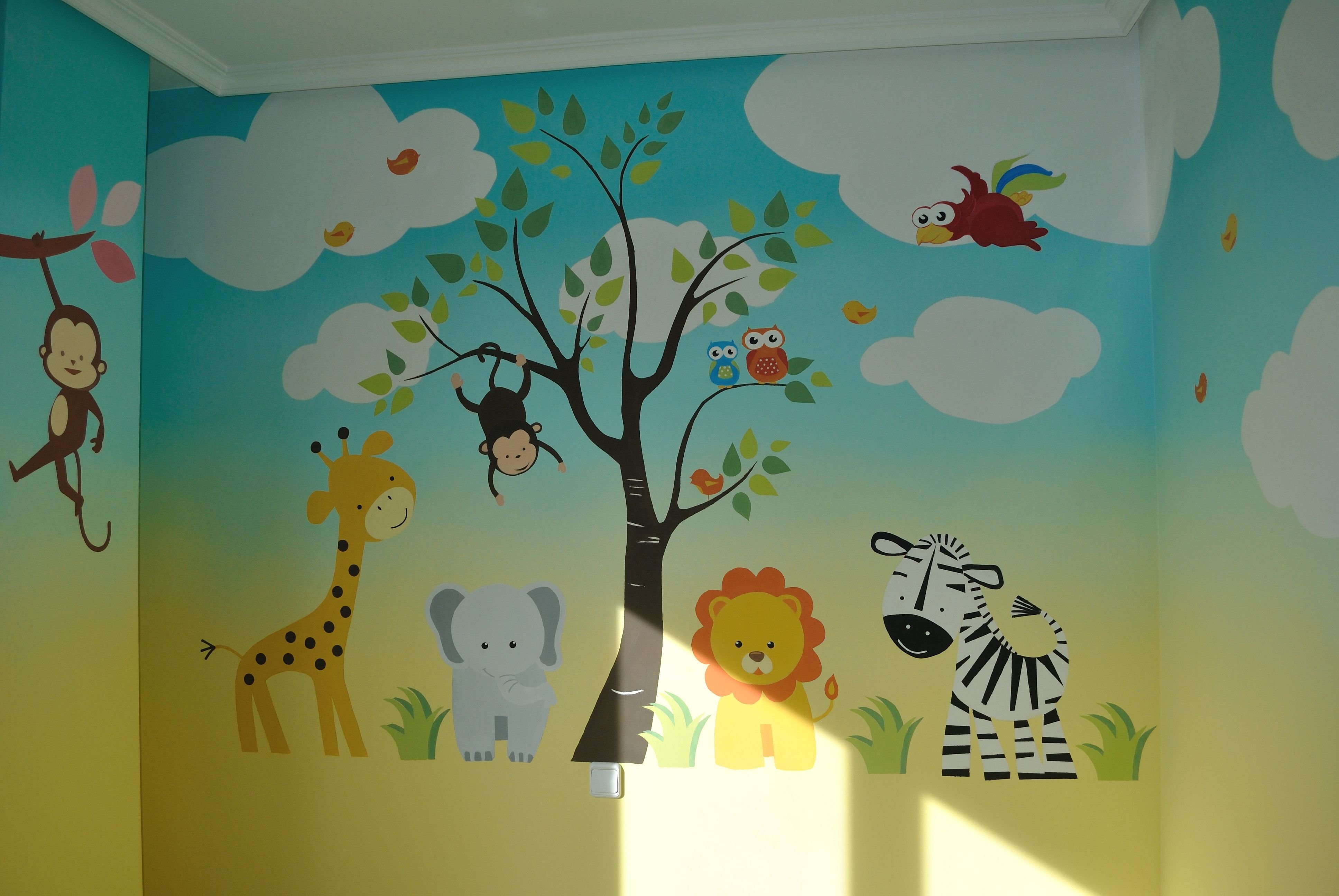Роспись стен в детской комнате своими руками - 