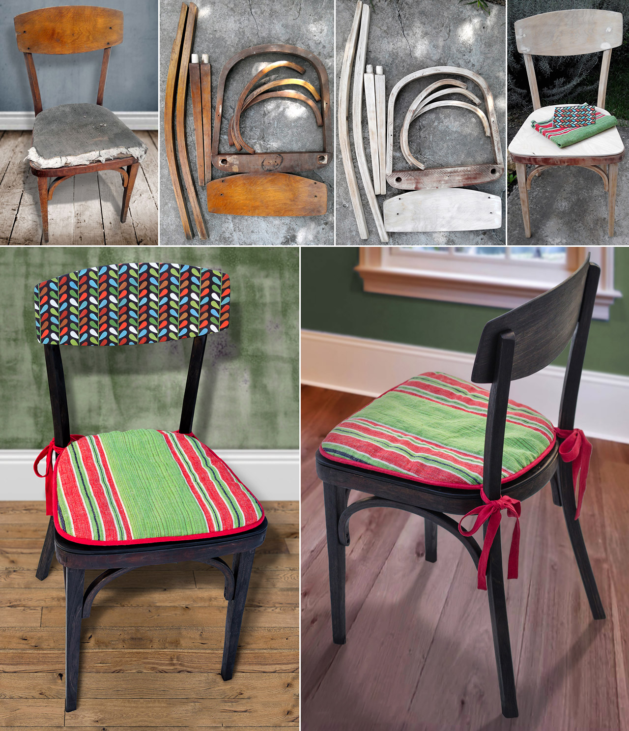 Декор и реставрация старого стула: 5 вариантов