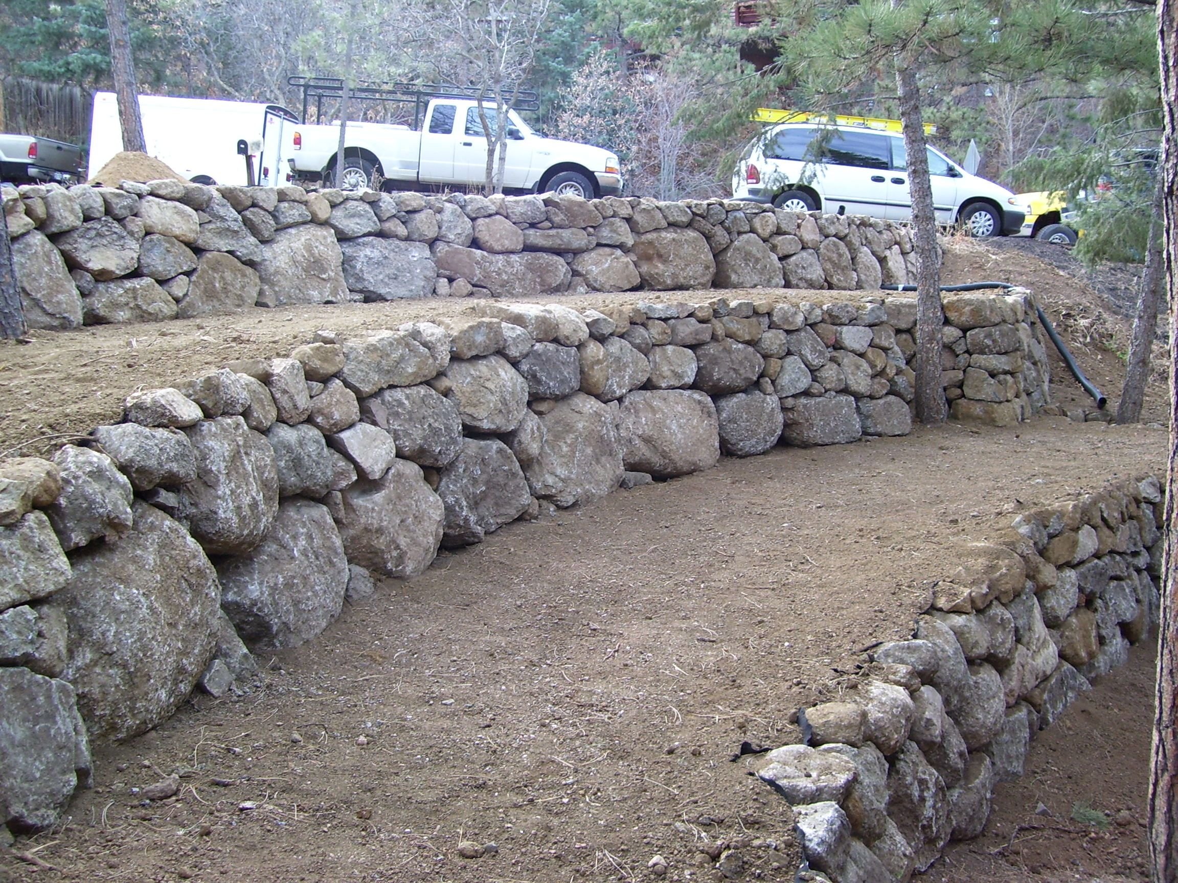 подпорная стенка из природного камня техника выполнения