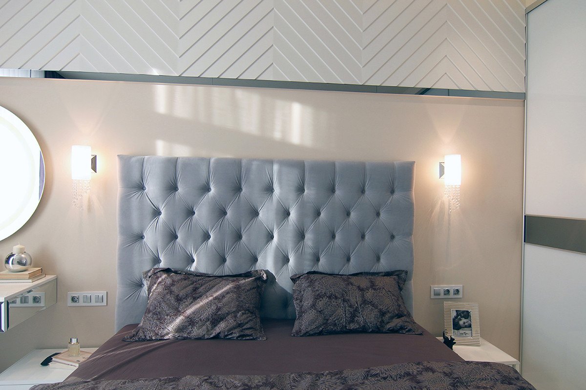 Стеновые панели для спальни в изголовье кровати