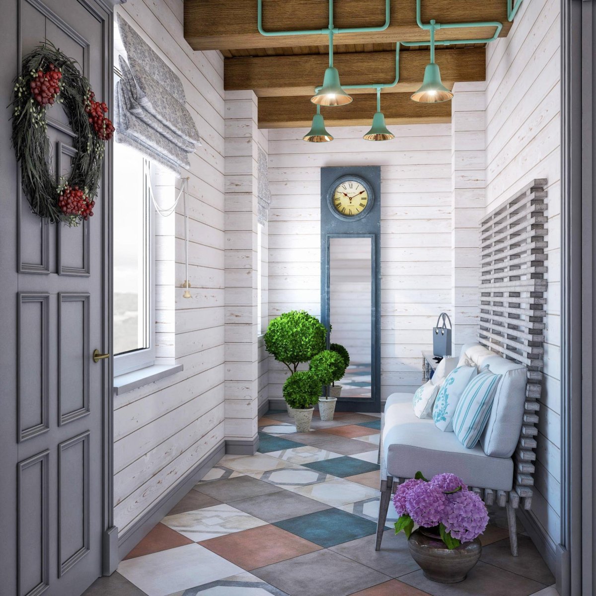 Маленькая прихожая тамбур