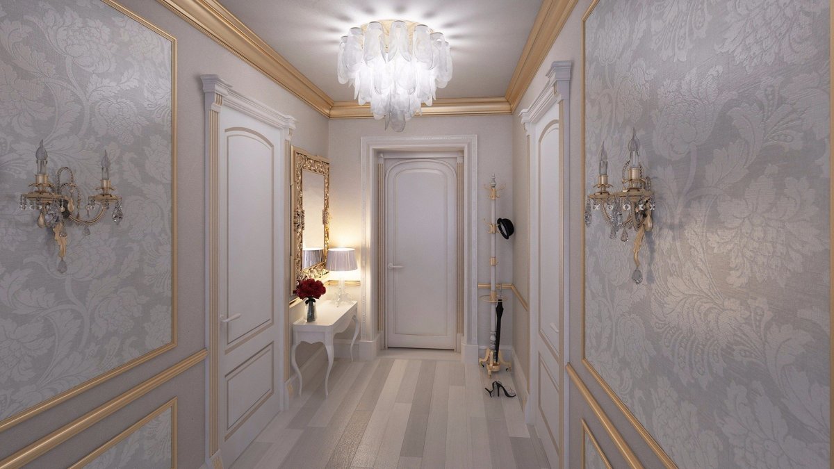 Молдинги в прихожей