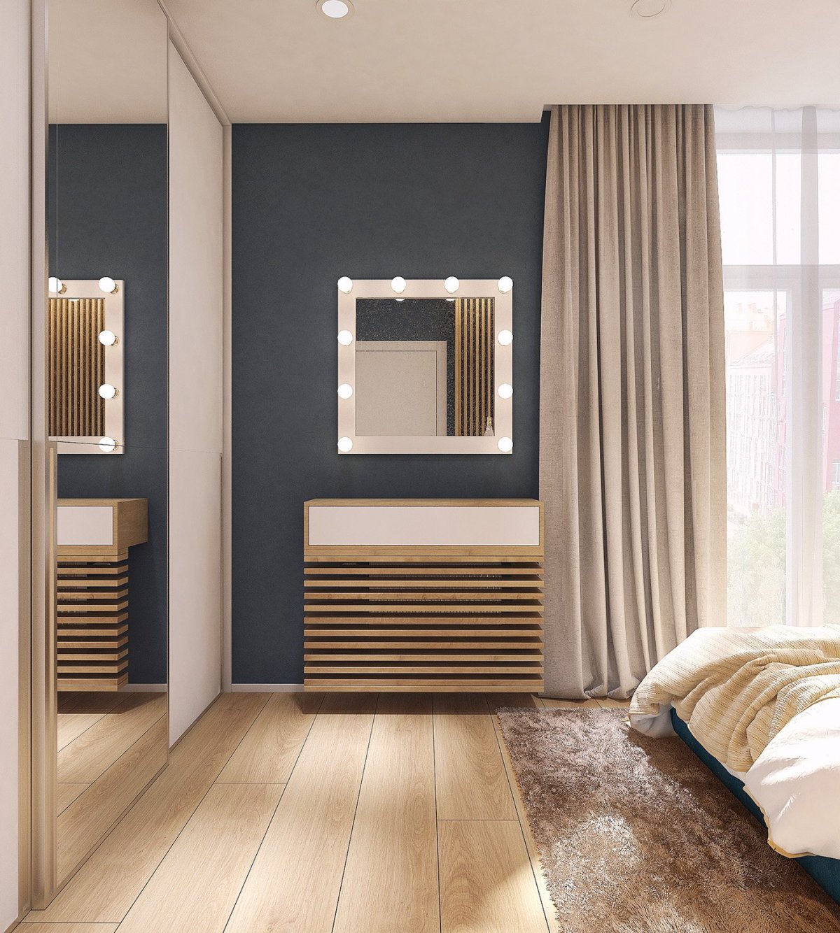 Дизайнерская отделка спальни