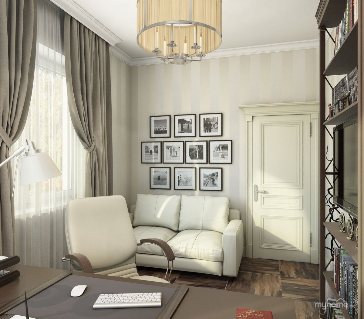 Небольшой кабинет в неоклассическом стиле