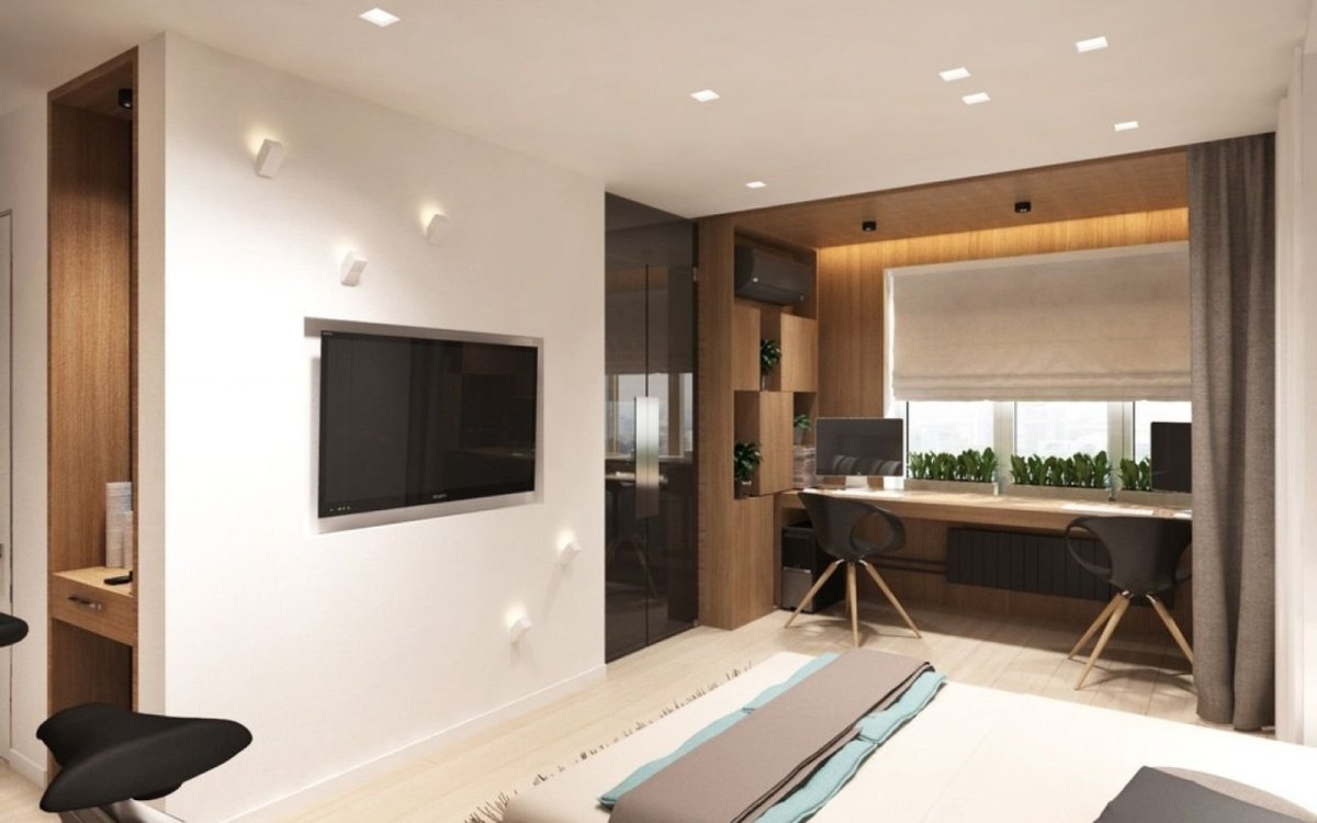 Гостиная в хрущевке в современном стиле