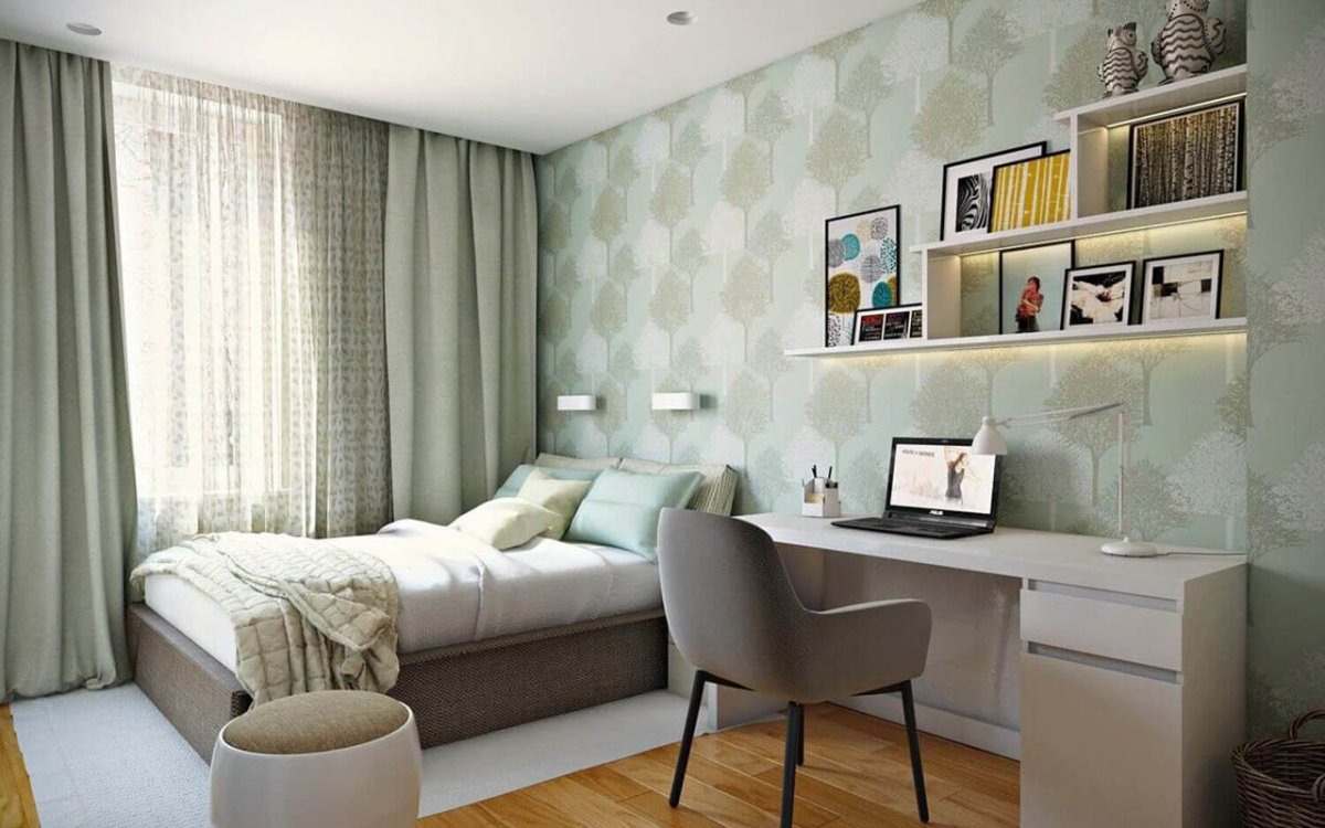 Спальня с робочим место