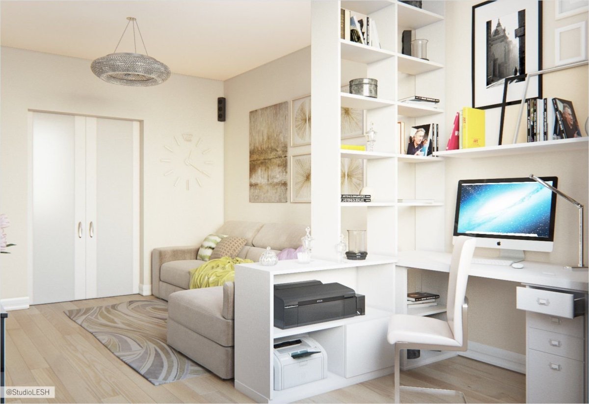 Небольшое рабочее место в гостиной