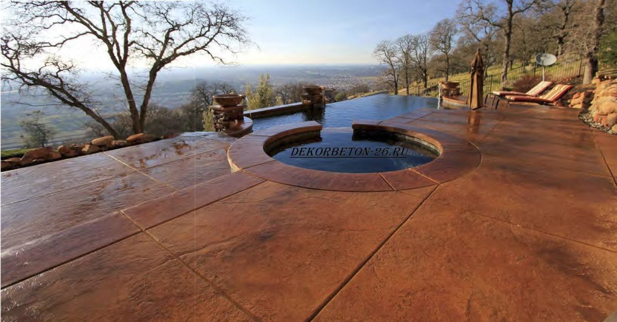 Штампованный бетон в интерьере