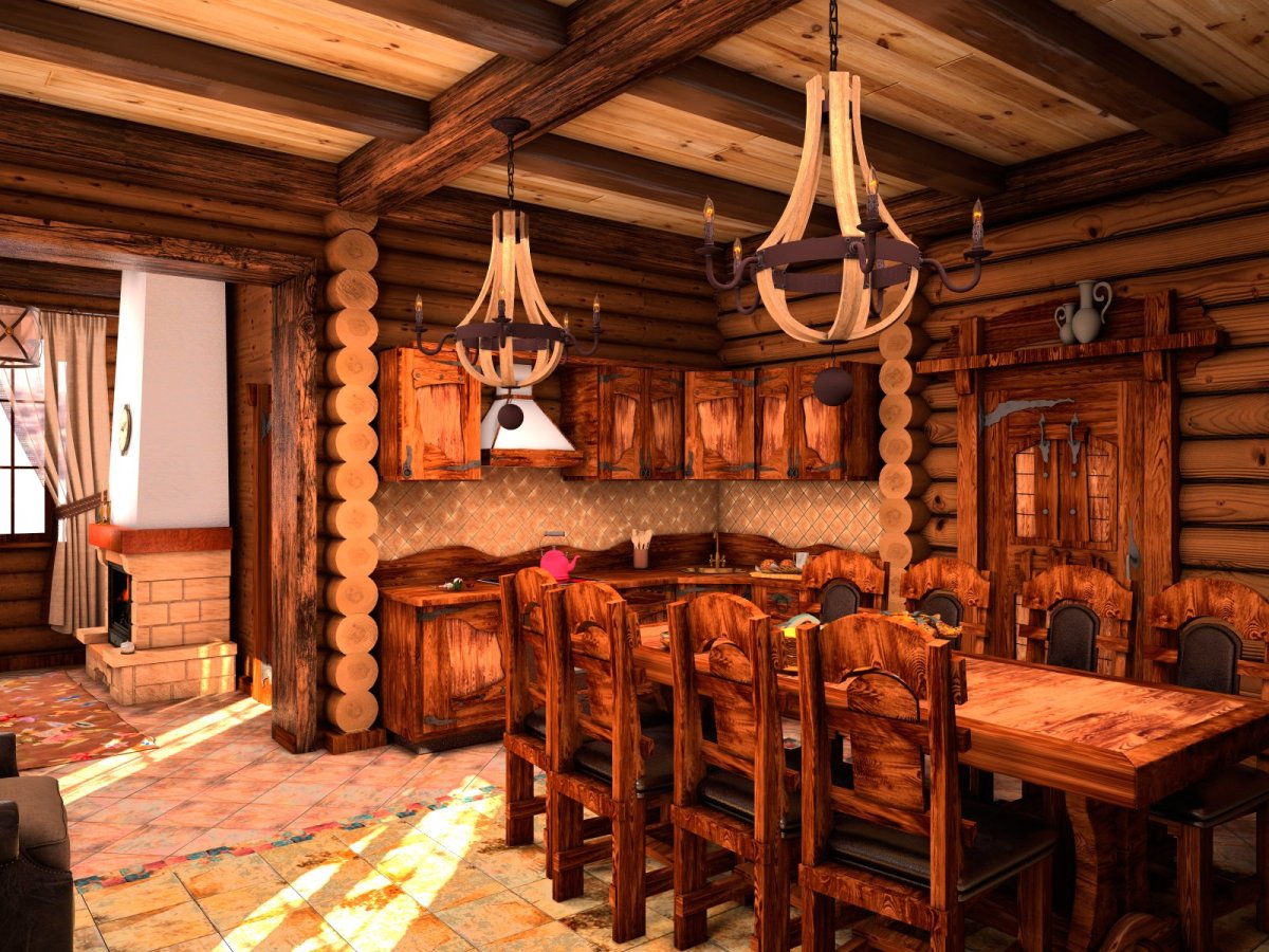 Деревянный дом Берендеево царство