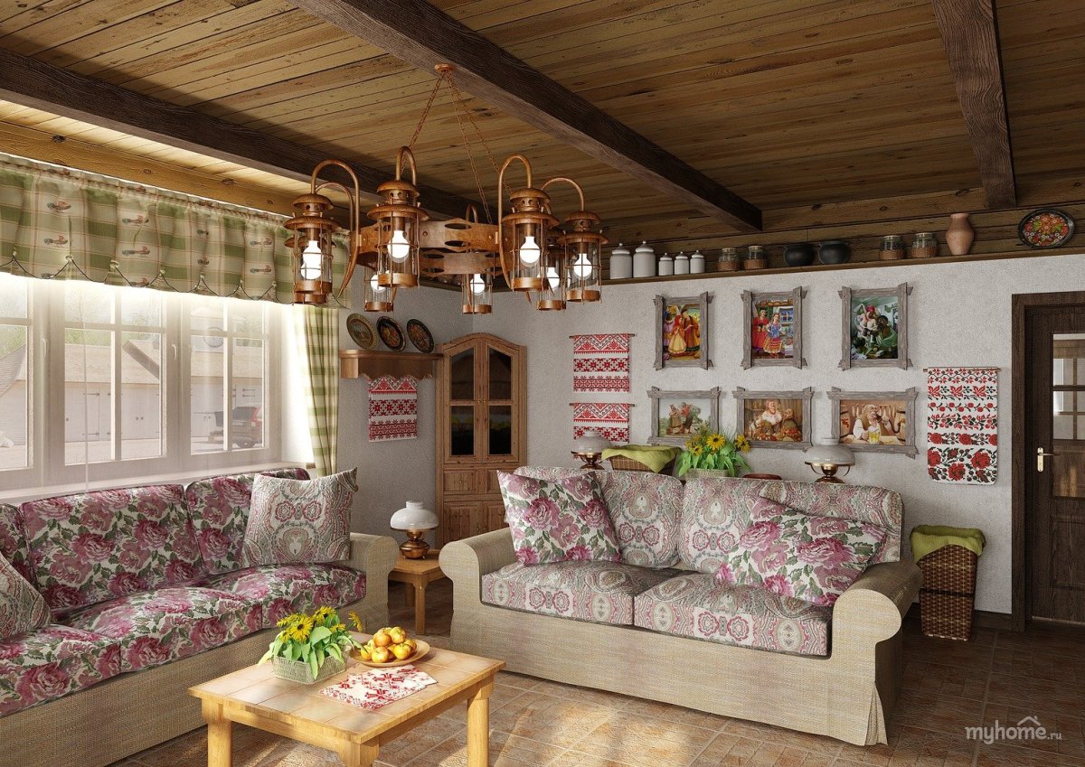 Стиль а ля рюс в интерьере