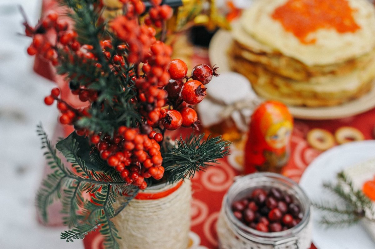 Новогодний декор в русском стиле