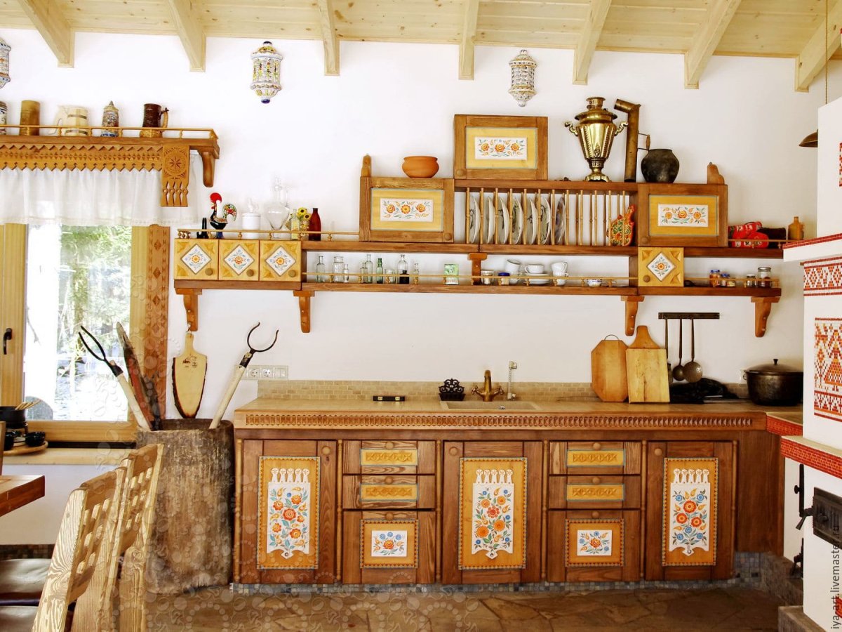 Кухонная мебель в деревенском стиле