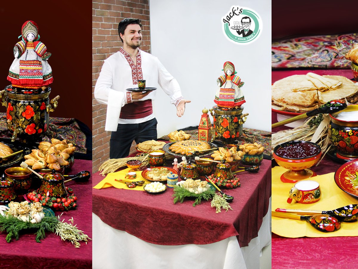 Стол на Масленицу в русском стиле