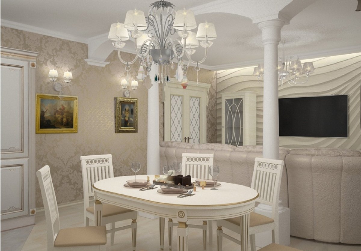 Гостиная с аркой