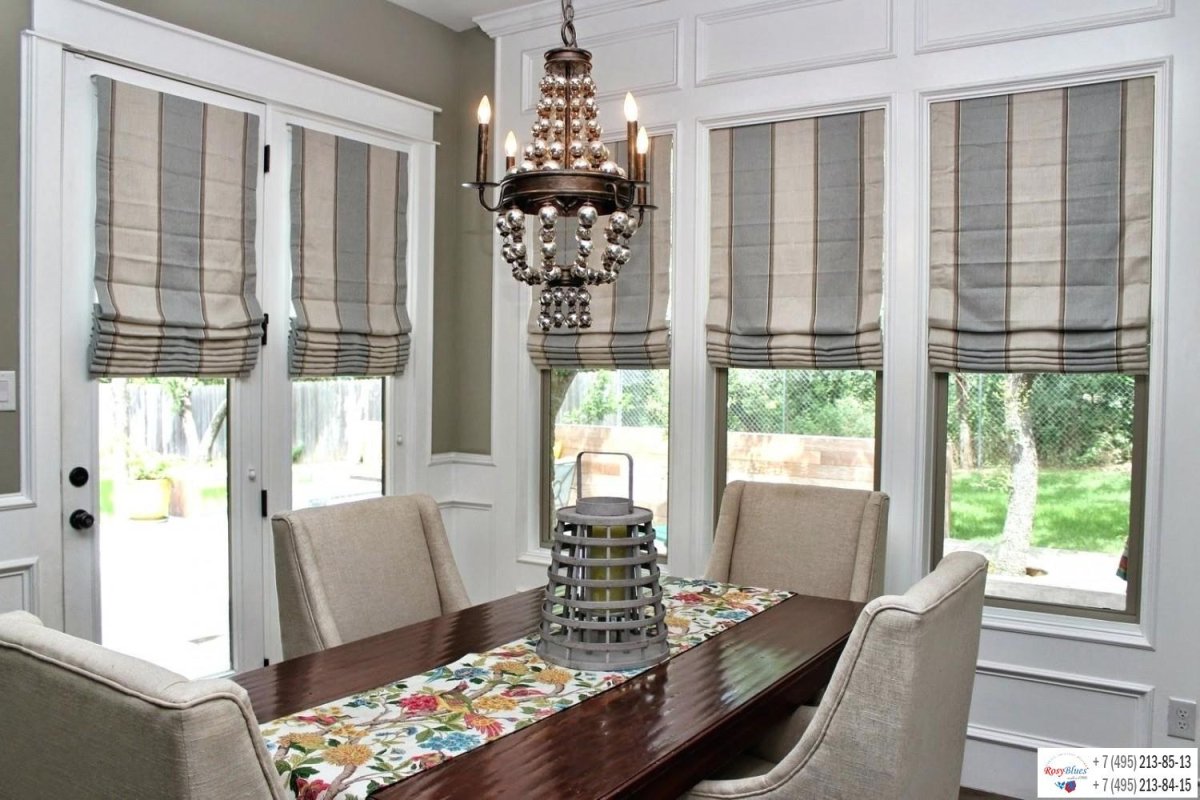 Двухуровневые римские шторы