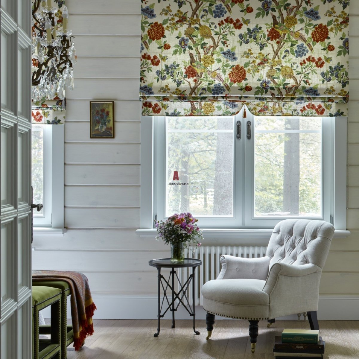 Римские шторы с кисточками