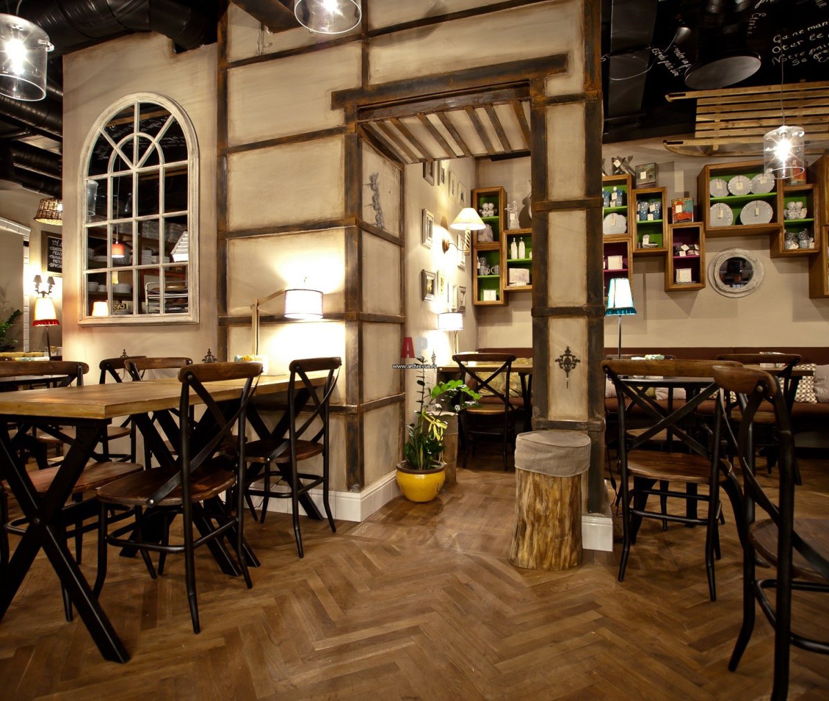 Интерьер кафе в стиле ретро