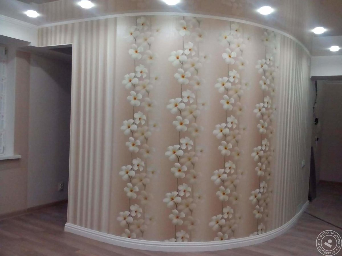 Отделка стен полукруглых