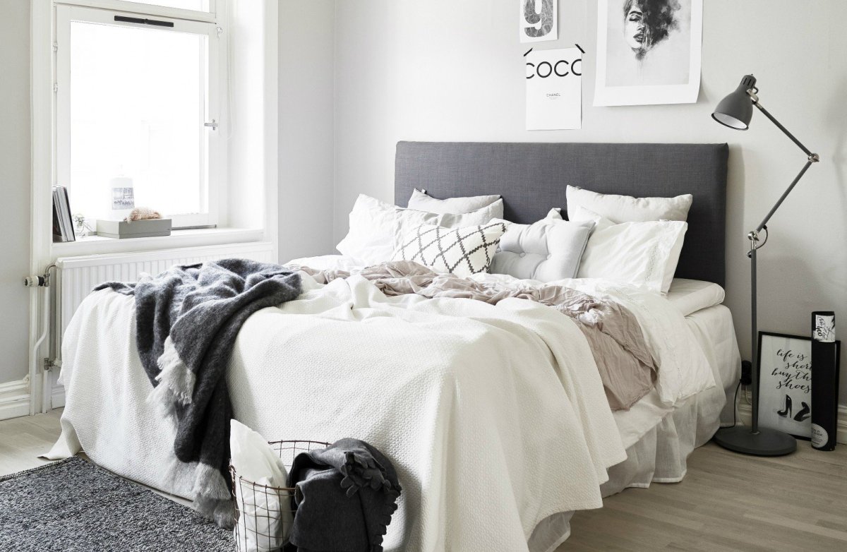 Спальня в Сканди стиле икеа