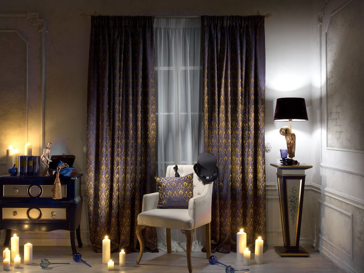 Шторы в мужском стиле