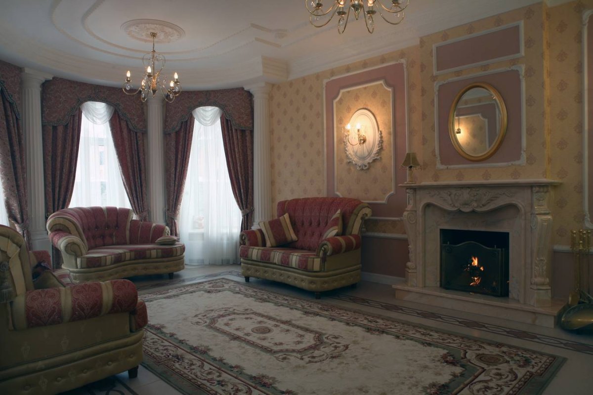 Интерьер купеческого дома в современном варианте