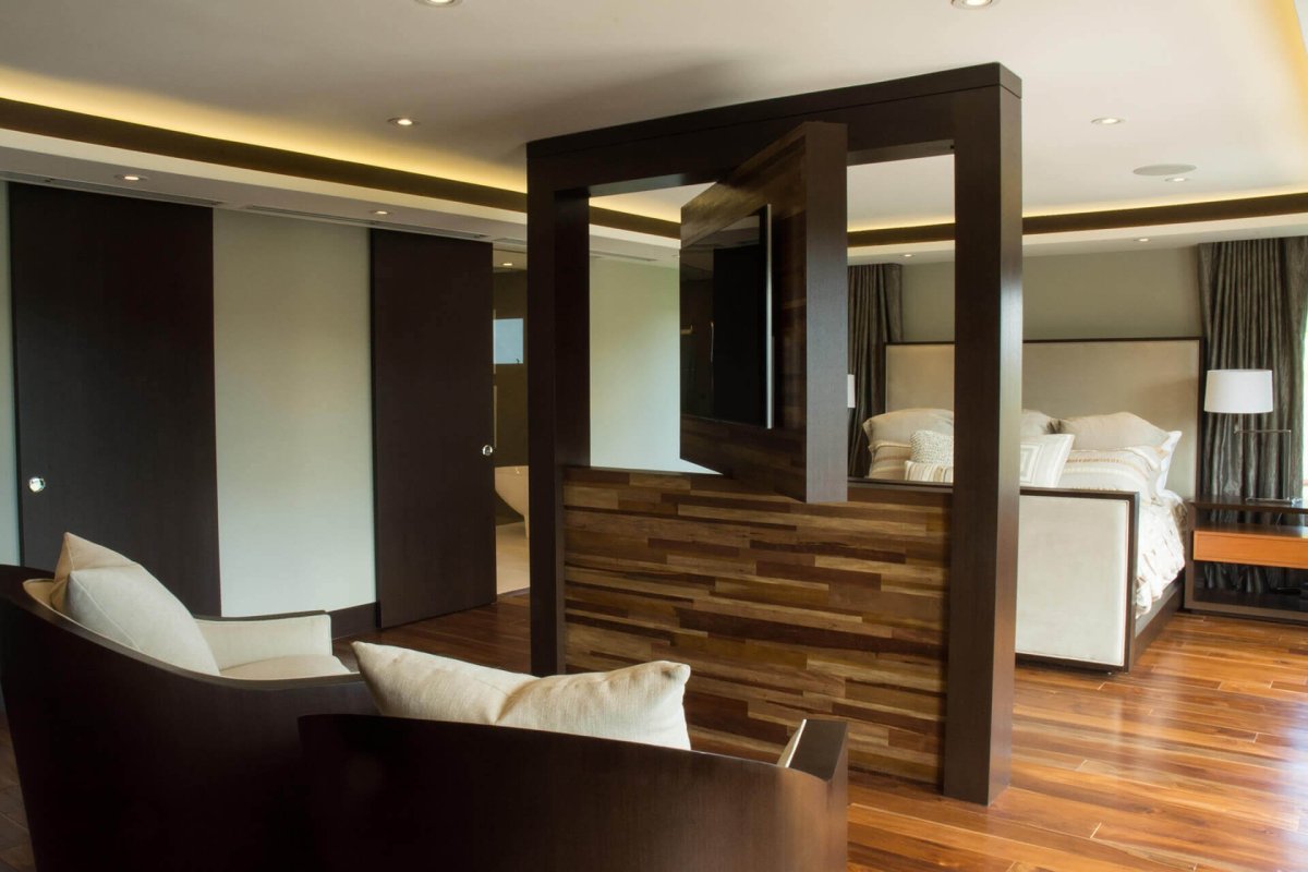 Спальня гостиная 18м2 экостиль